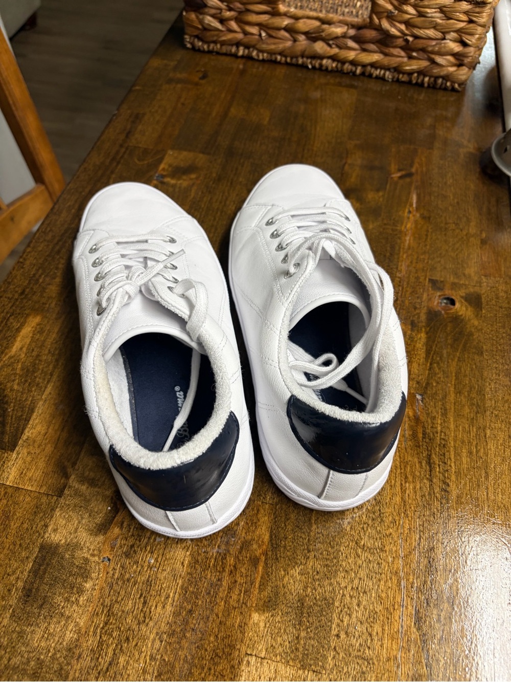 Tommy Bahama White Leather-Look Sneakers - Picture 3 of 5